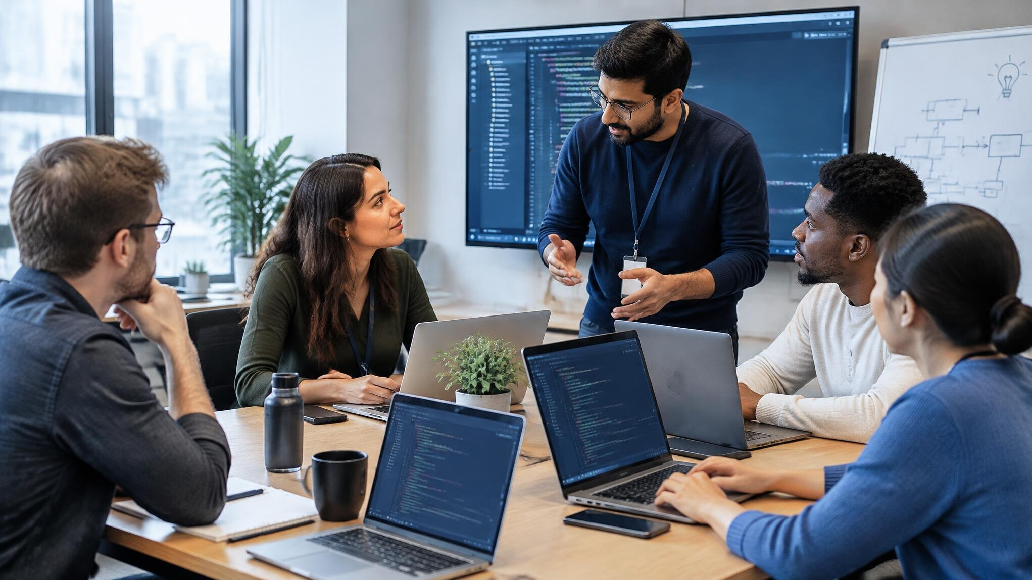 corporate team meeting