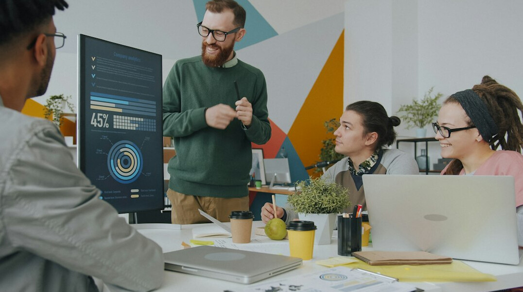 business team meeting with programmers