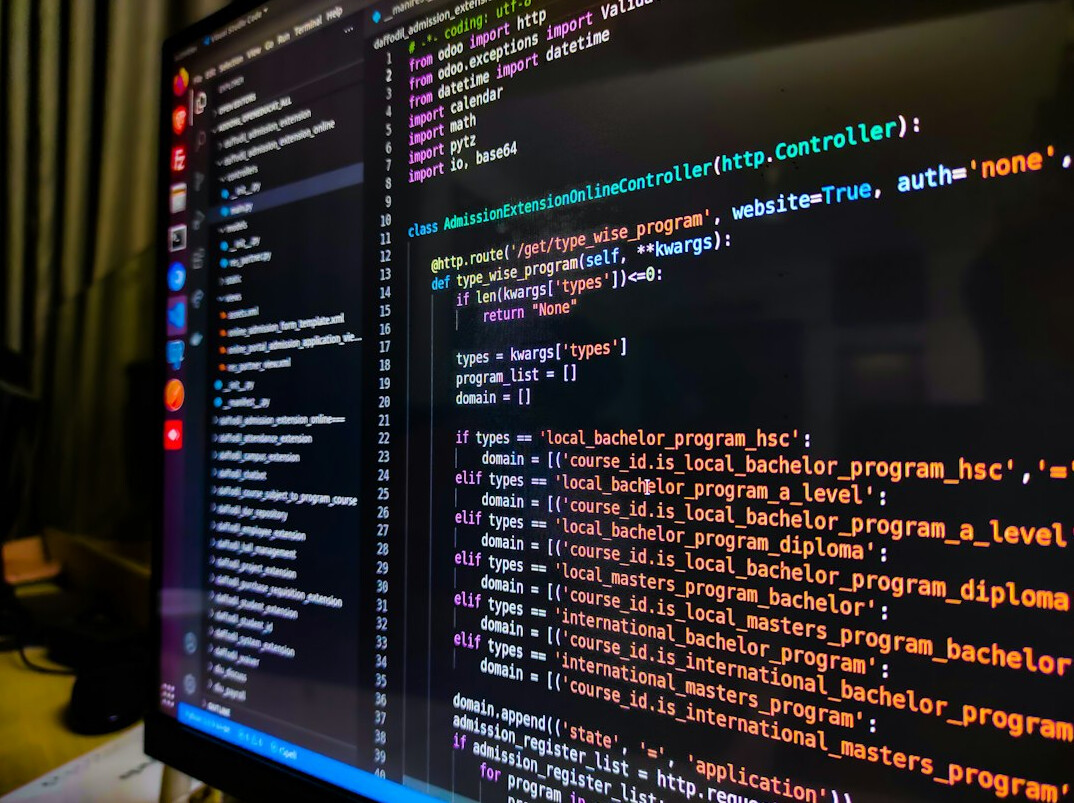 software code on screen